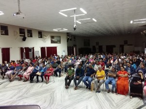 Addressing crowd at Jindal Bangalore India